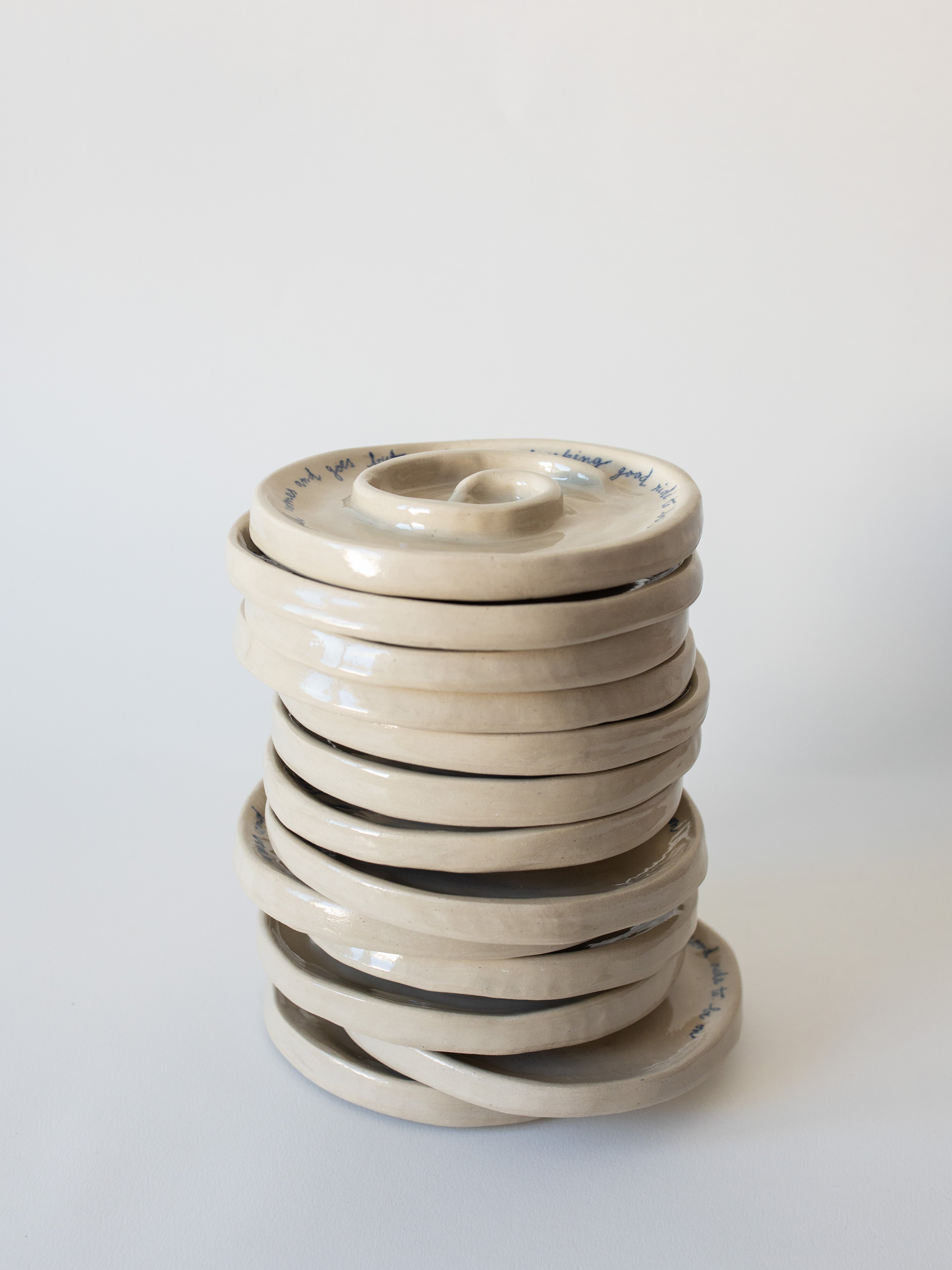 'IT ALL COMES AND GOES' Spiral Plate